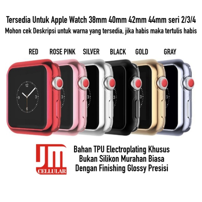 TPU Soft Electroplating Shiny Case Apple Watch 38mm 40mm 42mm 44mm
