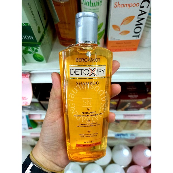 เบอกาม็อท แชมพู ดีท็อกซิฟาย แชมพูสูตรประจุบวก + สำหรับผมแห้งเสีย / ทำสี / Bergamot Detoxify Shampoo 