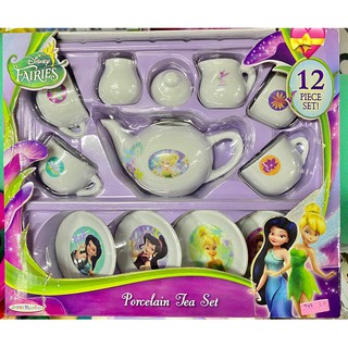 = พร้อมส่ง = ชุดน้ำชา Disney Fairies Porcelain Tea Set 12 ชิ้น ของแท้จาก Jakks Pacific/USA