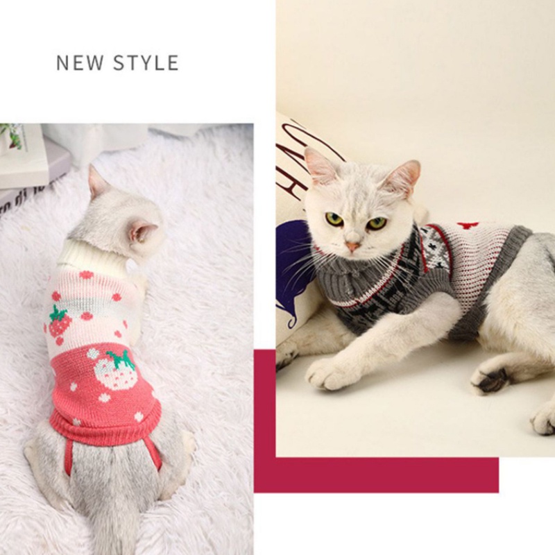 พร้อมส่ง🍓เสื้อผ้าแมว เสื้อผ้าสุนัข เสื้อผ้าสัตว์เลี้ยง ผ้าถัก นุ่มสบาย XS-XXL - รูปที่ 5