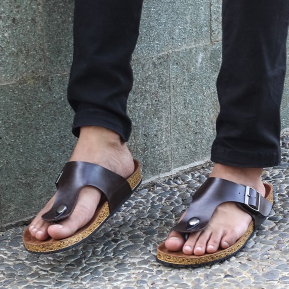 Zensa - Zian Brown Slipper Sandals