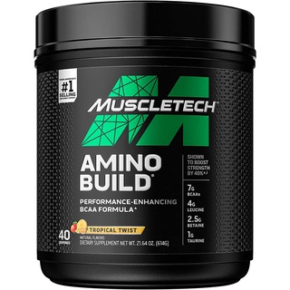 MuscleTech Amino Build, Support Muscle Recovery, 40 Servings กรดอะมิโน ช่วยฟื้นฟูกล้ามเนื้อ ดูดซึมได้ทันที (DO NOT BUY)