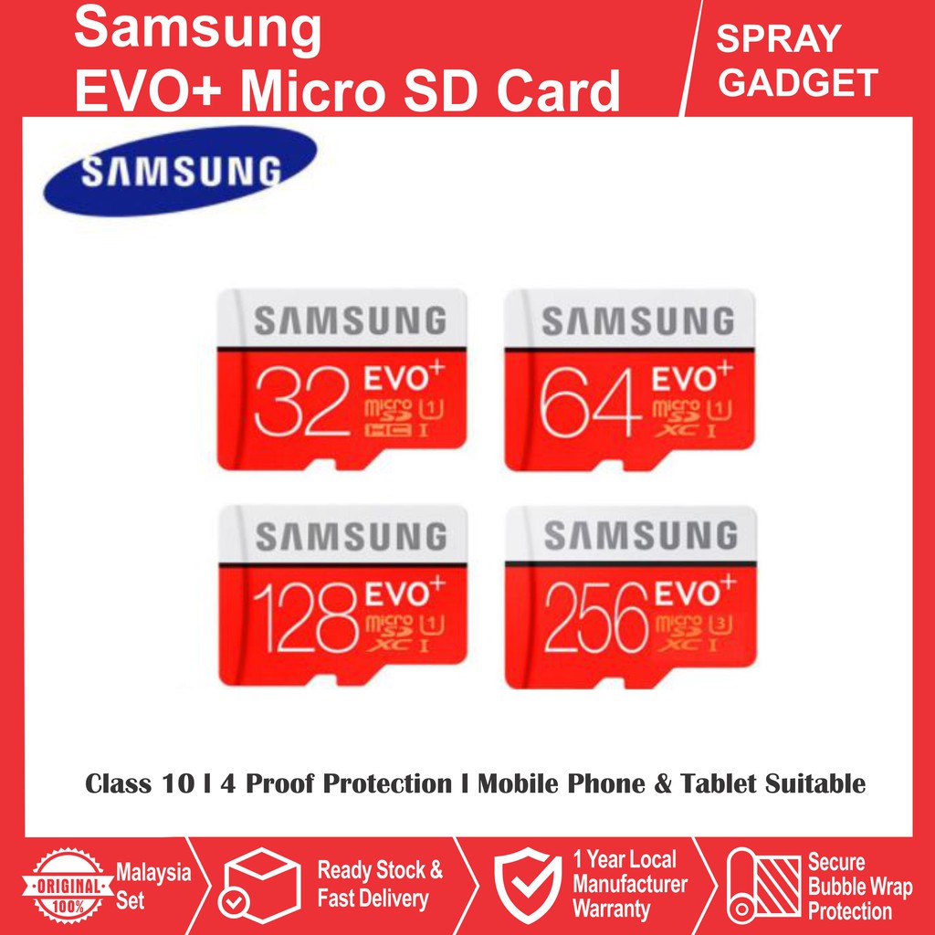 SAMSUNG EVO+ 32GB/64GB/128GB SD Card