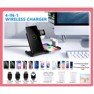 SH99 4in1 Wireless Charger Qi 15W Fast Charger แท่นชาร์จไร้สายอัจฉริยะ ใช้ได้ทั้ง iphone และ Android (รับประกัน 3 เดือน)