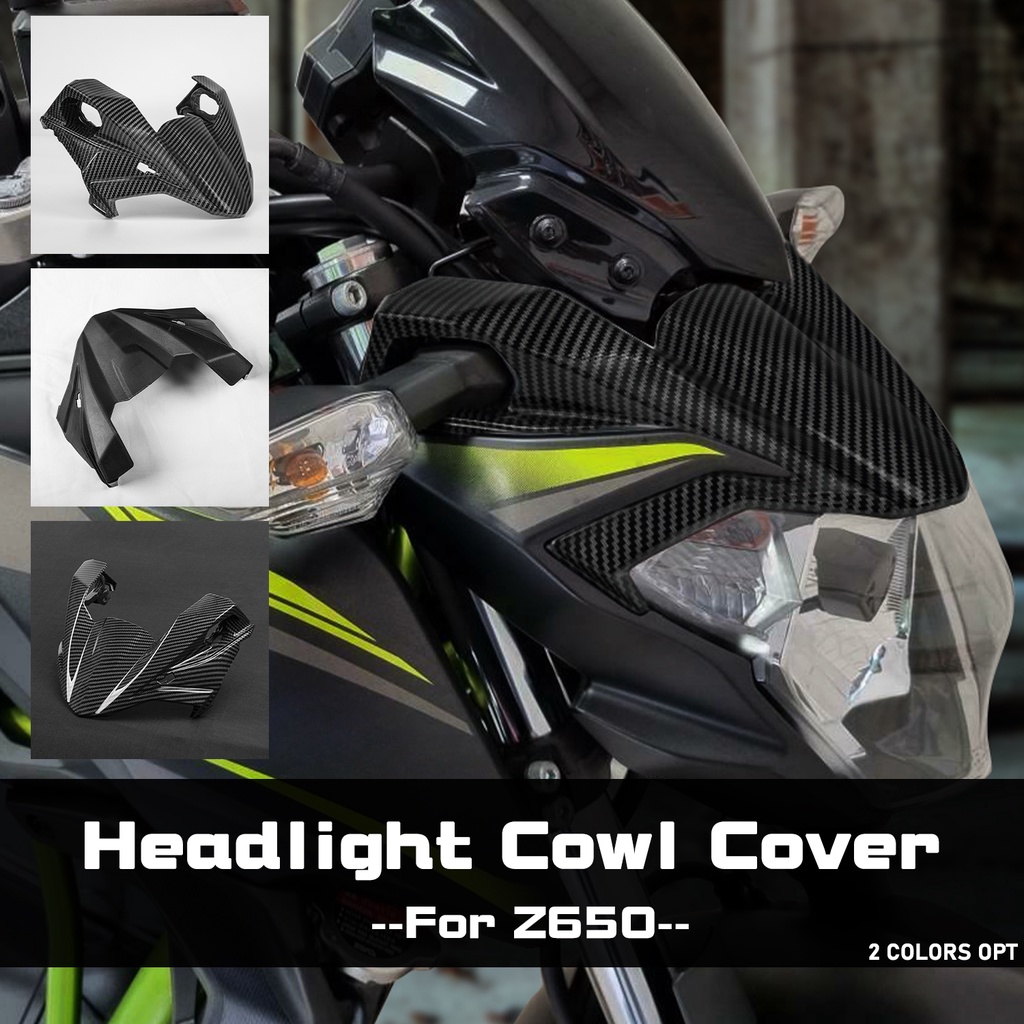 ฝาครอบไฟหน้ารถจักรยานยนต์ สําหรับ Kawasaki Z650 2017 2018 2019