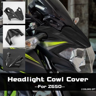 ฝาครอบไฟหน้ารถจักรยานยนต์ สําหรับ Kawasaki Z650 2017 2018 2019