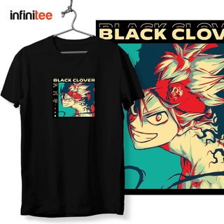 ไม่มีที่สิ้นสุด BLA CLOVER Demon Asta Anime Manga Shirt in Black  เสื้อยืด  สำหรับผู้ชาย Women T Shirt Tops MNL