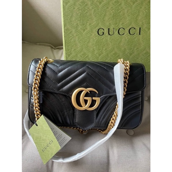 ผ่อน0%แท้100% กระเป๋าสะพาย G22. Gucci Marmont 26 #1