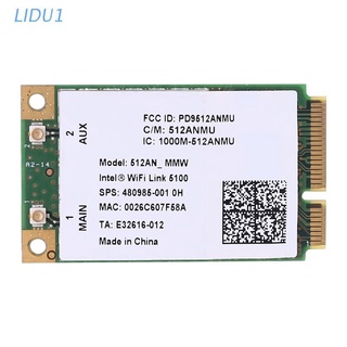 Lidu1 Wifi Link 5100 Agn 300M การ์ดไร้สาย 2.4G + 5G Dual Band Mini Pci-E การ์ดเว็บแฟซีสําหรับ Cq40 Cq45 6520S 6530S 8730W 6930P 8530P Dv4 Dv5