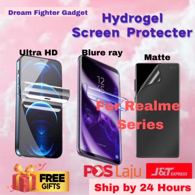 Realme Narzo 30/30A/Narzo 20/20A/Narzo 20 Pro/GT 5G/GT Neo/C21 HydrogelScreenProtector F.CcoverrinPe
