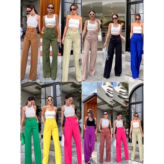 🏖🏖 Whitney high-waist basic pant  กางเกงขายาวทรงกระบอกทรงสวยแบบสุดๆ ทรงเอวสูงตะขอหน้า เก็บหุ่น