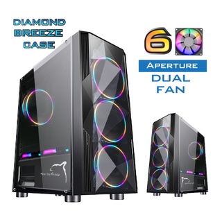 เคสไฟ RGB ATX CASE (NP) ITSONAS DIAMOND BREEZE (BLACK)