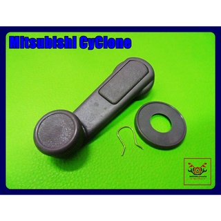 MITSUBISHI CYCLONE WINDSHIELD HANDLE "GREY" SET LH&amp;RH (1 PC.) // มือหมุนกระจกรถ สีเทา (1 อัน) ใช้ได้ทั้งซ้ายและขวา