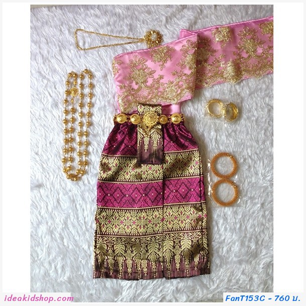 ชุดไทยสไบลูกไม้+ผ้าถุง การะเกด สินค้าเด็กคุณภาพจาก IdeaKidShop - รูปที่ 2