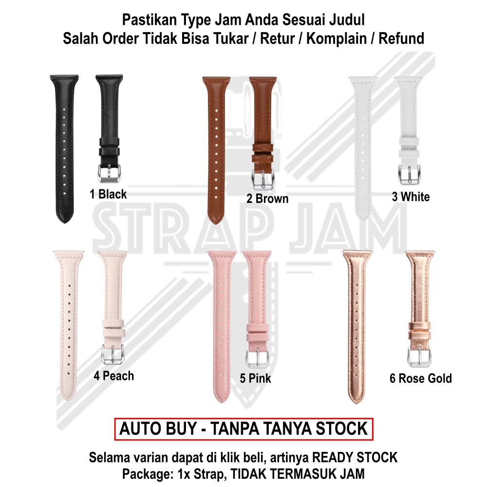 SLW 20mm สายนาฬิกา Garmin Venu / Venu SQ - หัวเข็มขัดโลหะหนังบาง