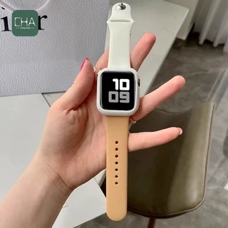 Case ด้าน Silicon เคส smart เคสสําหรับแอปเปิ้ลวอช Watch11 10 9 8 7 6 se 5 4 3 2 1 case 40/41/44/45/46mm เคสซิลิโคน เคส