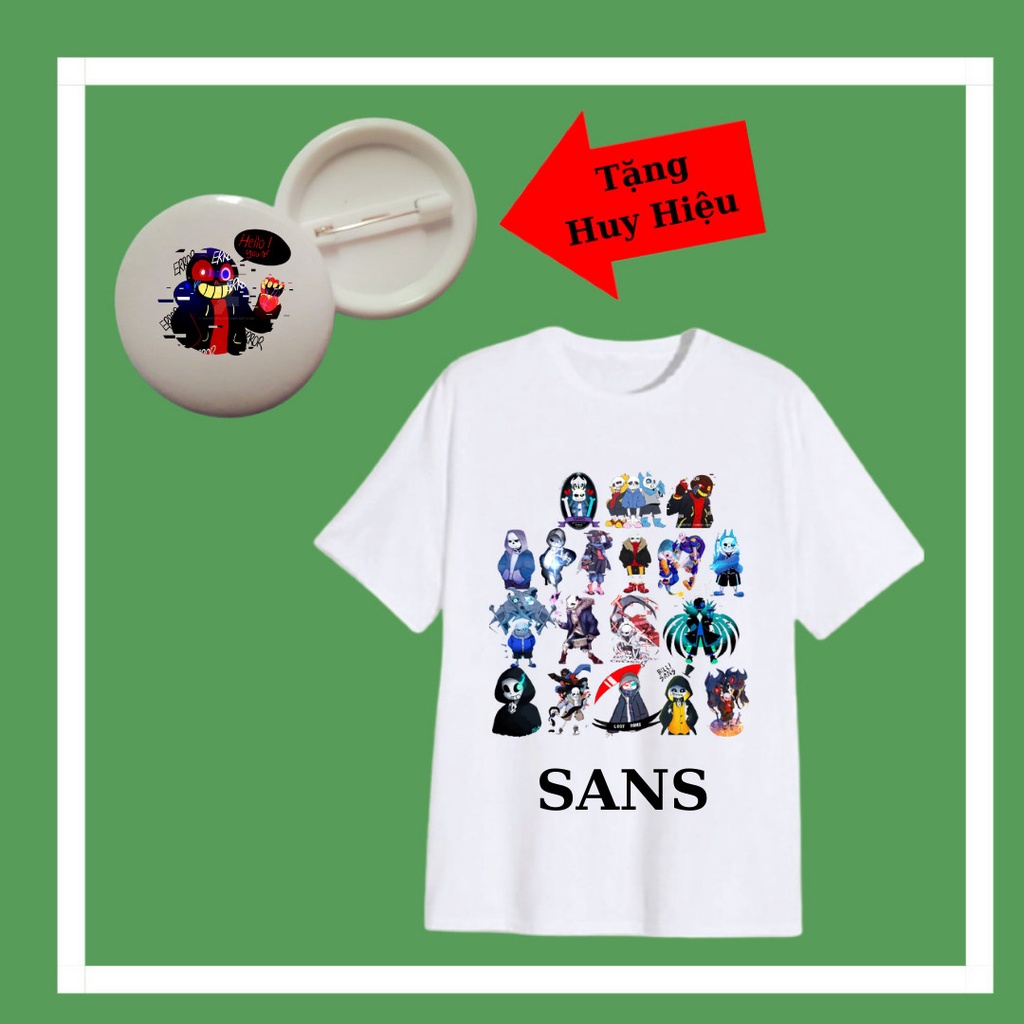 เสื้อยืด Sans ทุกรุ่น Error 404 Ink Sans Error Sans Mix Sans สําหรับเด็กชายและเด็กหญิง ตรา Sans