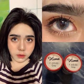 💟 Pitchylens Hima brown gray Contactlens บิ๊กอาย คอนแทคเลนส์ ราคาถูก แถมตลับฟรี