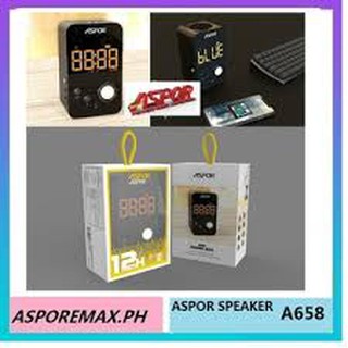 ลำโพงบลูทูธ สเตอริโอมัลติฟังก์ชั่น นาฬิกาปลุก LED ASPOR วิทยุ FM ลำโพงไร้สายแบบพกพาพร้อมไฟ LED