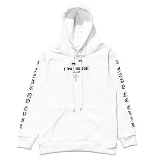 ก้อปโค้ด TZJUN14 TZ ลดทันที 150 l worldwide I FEAR NO EVIL HOODIE - WHITE/BLACK