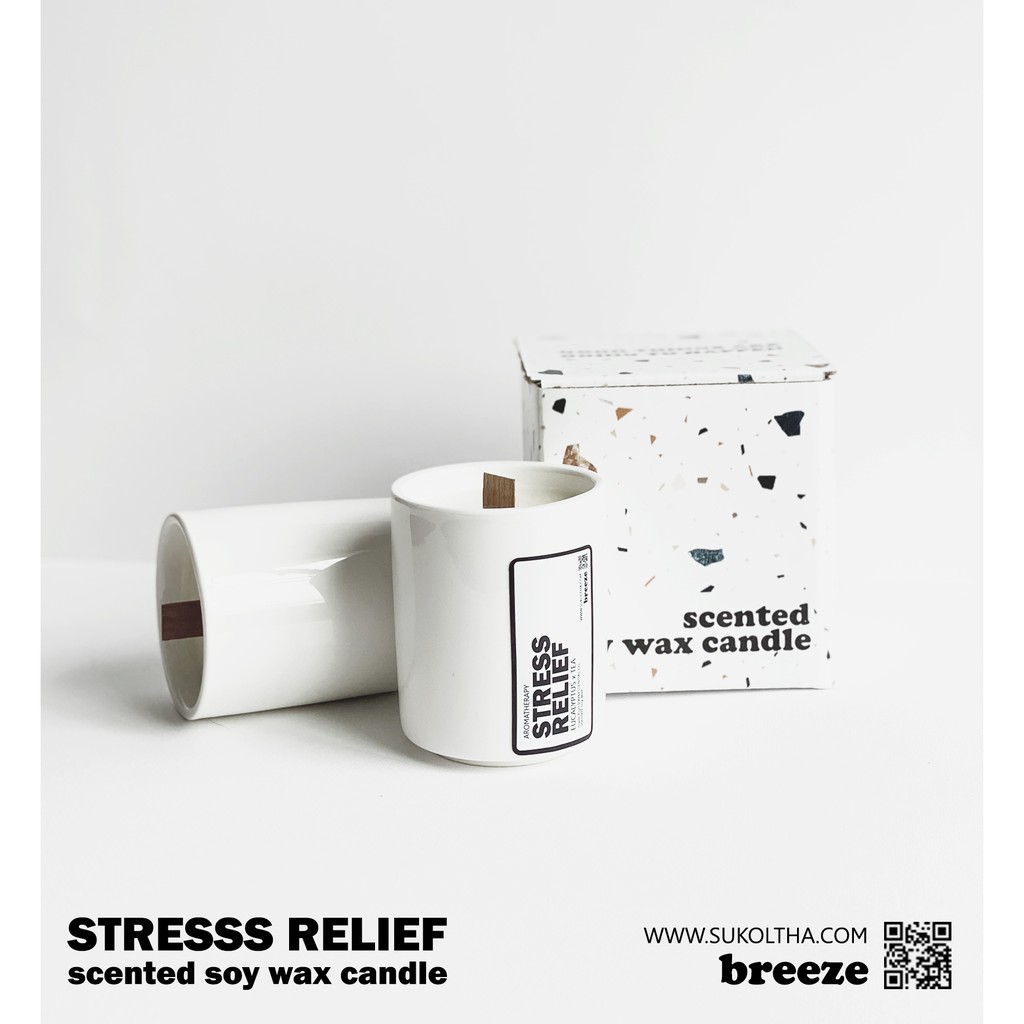 STRESS RELIEF - TEA+EUCALYPTUS soy wax candle
