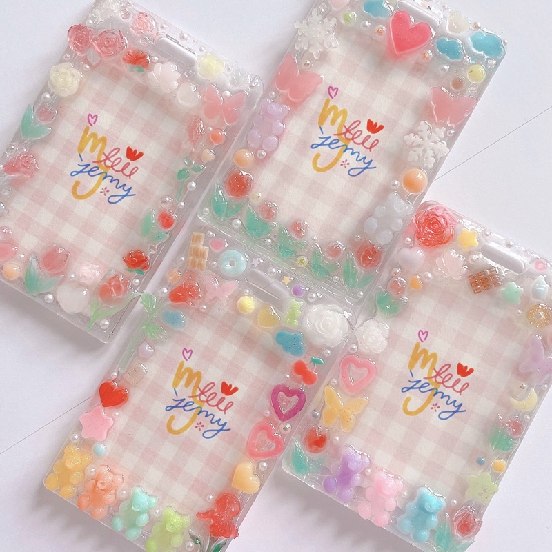acrylic frame card เฟรมการ์ดอะคลิลิค (เคลือบเรซิ่นทั้งหน้า) : tulip & rose