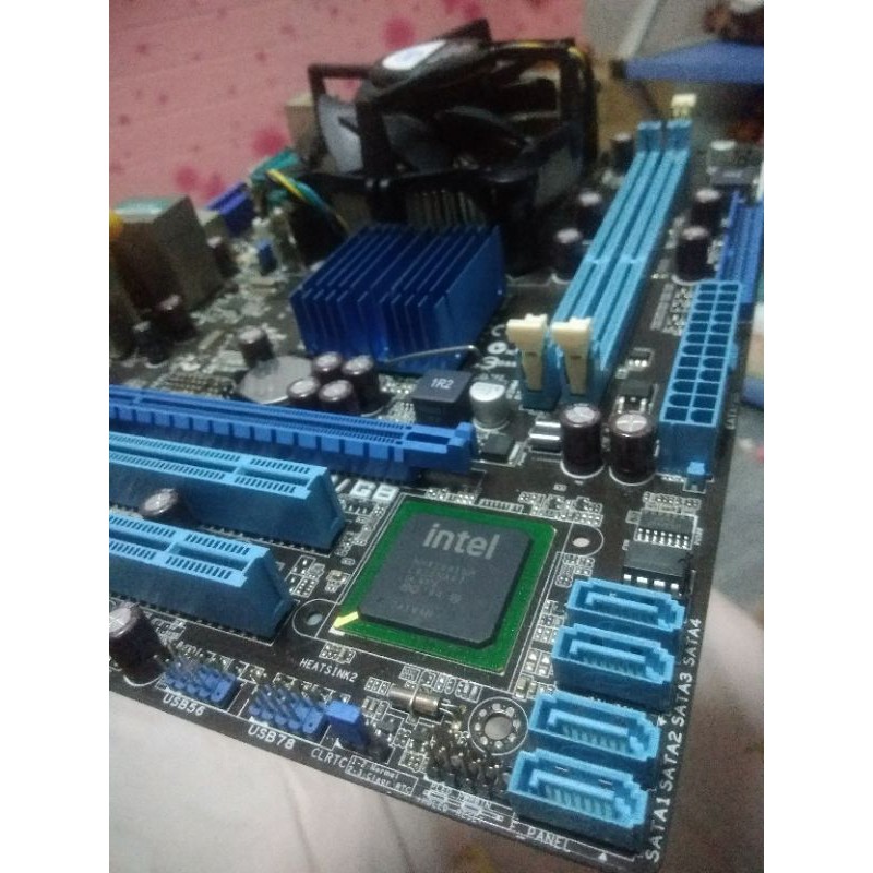Main board asus p5g41t-m lx2/gb 775 ddr3 cpu e6700  พัดลม