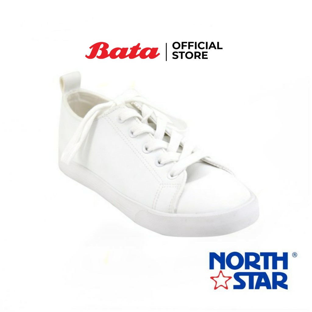 Bata NORTHSTAR รองเท้าผ้าใบ รองเท้าลำลอง สำหรับผู้หญิง แบบผูกเชือก ใส่สบาย สีขาว รหัส 5311134
