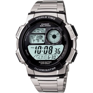 MIN WATCH Casio Standard นาฬิกาข้อมือผู้ชาย สายสแตนเลส รุ่น AE-1000WD,AE-1000WD-1A,AE-1000WD-1AVDF (CMG) - สีดำ