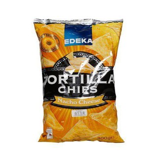 Edeka Tortilla Chips Nacho Cheese 300g อิดิก้า ทอร์ทิลลา ชิพส์ นาโช ชีส ขนมอบกรอบ รสชีส 300 กรัม