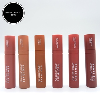 SASIMI Matte Lip Gloss ลิปจิ้มจุ่ม เนื้อแมทต์ เนื้อเนียนนุ่ม สีสวย มี 6เฉดสี