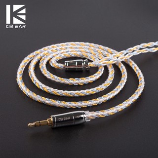 KBEAR 16 core Silver plated cable With 2.5/3.5/4.4 Earphone Cable use For SE215 SE235 KB06 C10 ZS10 TRN V90 BA5 BLON BL03 CCA C12 KZ ZSX QDC ZS10 Pro