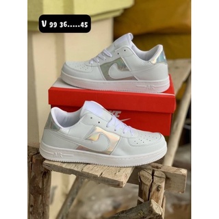 🔥ราคาโรงงาน🔥 New [มาใหม่] รองเท้าวิ่ง Air Force 1 White ขนาด 36-45 (EU) รองเท้าผ้าใบชาย, หญิงรองเท้าวิ่งรองเท้าผ้าใบ,