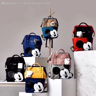 ✖﹊✓【สปอตสินค้า】 ▲□เป้ mini∏☃✓Rakuten alleno new oxford cloth backpack female print Mickey11