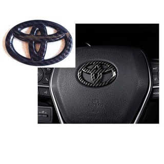 สติ๊กเกอร์โลโก้คาร์บอนไฟเบอร์สําหรับติดตกแต่งรถยนต์ toyota