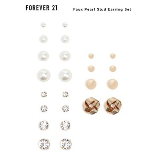 FOREVER 21 Faux Pearl Stud Earring Set