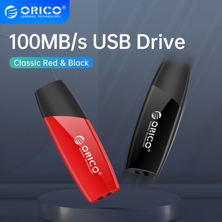 Orico แฟลชไดรฟ์ USB 2.0 32GB สีดํา แดง สําหรับคอมพิวเตอร์ ทีวี รถยนต์ (U2-S)