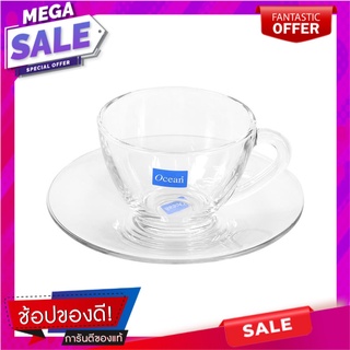 ชุดถ้วยกาแฟแก้ว 230ml OCEAN GLASS COSMO TEA แก้วน้ำ GLASS COFFEE SET 230ml OCEAN GLASS COSMO TEA