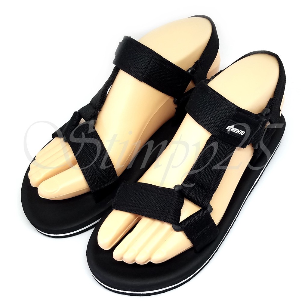 คัชชู Kento MC01 รองเท้าแตะสายผ้าแบบรัดส้นผู้หญิง&gt;ผู้ชาย 5-16 ดำ ,กรม สวมใส่สบายราคาเบาๆๆคะ
