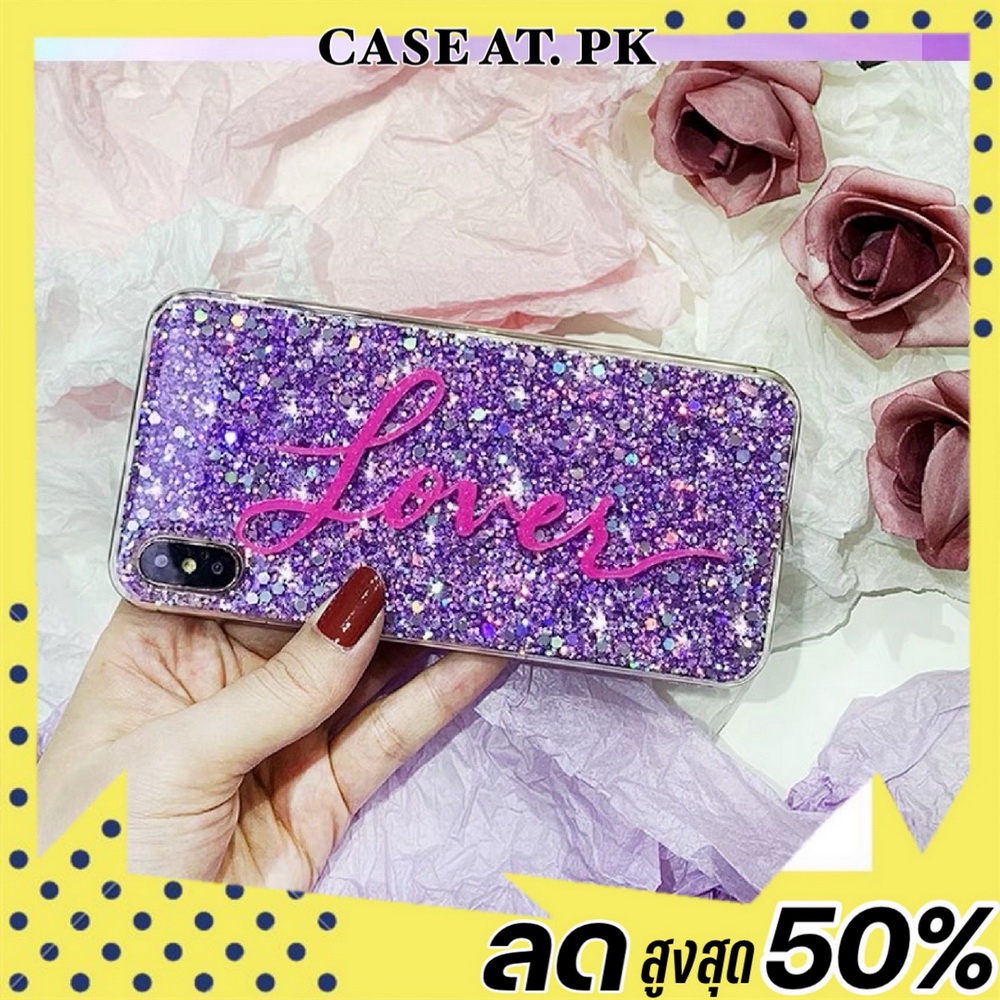 *ร้านไทย*เคสเรซิ่นเพชรม่วงใส่ชื่อ case Samsung S21 S20 Note10 plus Note20 ultra fe a52 a42 a32 i12 p