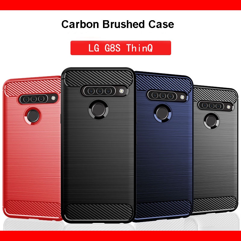 เคสโทรศัพท์มือถือคาร์บอน แบบนิ่ม กันกระแทก สําหรับ LG V40 V50 V50S V60 V30 V30+ V35 V30S+ G8 G8S G8X