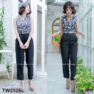 SS2526 Jumpsuit จั้มสูทขายาว ลายดอก