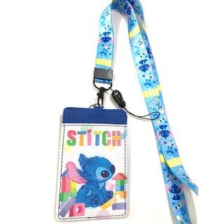 Stitch  สายคล้องคอ สายคล้องบัตร  ที่ใส่บัตร  งานดี สวยงาม สำหรับ บัตร 6x8 cm (body 7x11cm) สายกว้าง2cm BY MANOPNEST