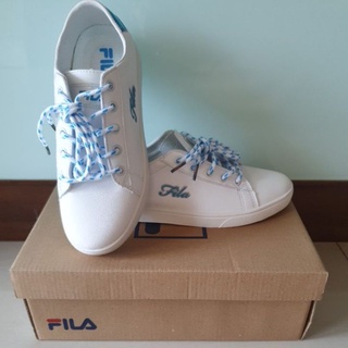 รองเท้าผ้าใบ FILA KIDS สีขาว สำหรับเด็ก แท้💯%