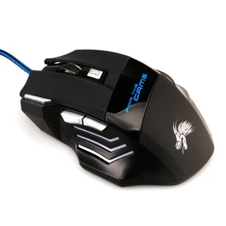 เมาส์เกมมิ่งออพติคอล 5500 DPI 7 ปุ่ม มีไฟ LED พอร์ต USB คุณภาพสูง สําหรับ Pro Gamer