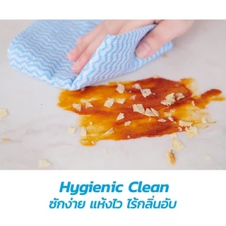 Poly-Brite โพลี-ไบรท์ ผ้า Viscose (5 ชิ้น/ซอง) ผ้าอเนกประสงค์ ลดการสะสมของแบคทีเรีย แห้งไว ไร้กลิ่นอับ ไม่ทิ้งคราบ
