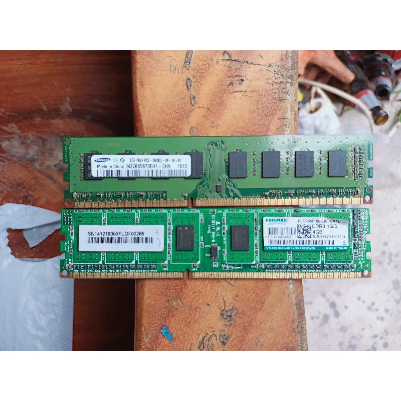 ขายคู่!! RAM DDR3 4GB -1600 + DDR3 2GB - 10600u
