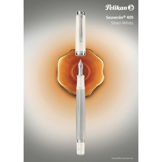 Pelikan Fountain Pen M405 Silver-White