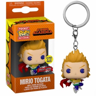 Funko Pocket POP พวงกุญแจฟิกเกอร์ อะนิเมชั่น My Hero Academia Mirio Togata in Hero (เรืองแสงในที่มืด)