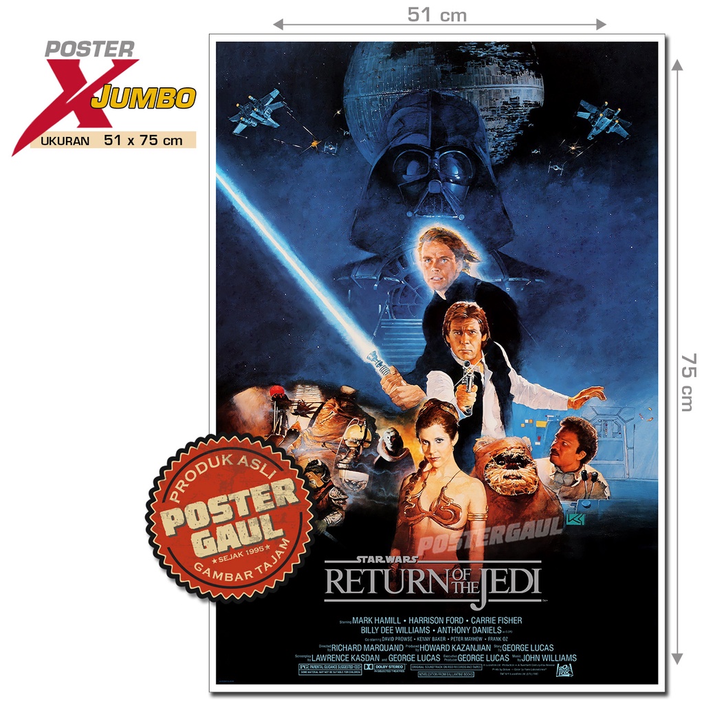 โปสเตอร์ XJumbo REPRODUCTIVE FILM โปสเตอร์: STAR WARS EPISODE VI - RETURN OF THE JEDI XFJP229 - 51x7